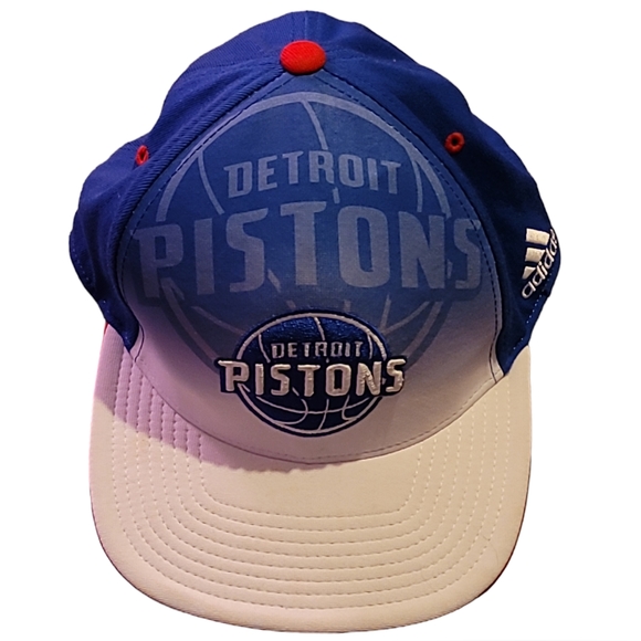 DETROIT PISTONS Adult Draft Hat Flexfit L/XL Adidas NBA Cap - Picture 1 of 3